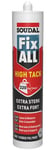 Mastic colle Fix All High Tack blanc cartouche 290ml - SOUDAL - 100268