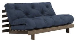 Karup Design Roots 160 Sovesofa, Brunlakkert furu, Navy