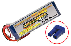 RC LiPo Battery 5000mah 11.1v (3s) LiPo Battery EC5 Plug Overlander RC Car Plane