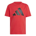 adidas Mixte Enfant Essentials BIG Logo T-Shirt, Pure Ruby/Black, 7-8 Years