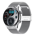 Montre Connectée Sport Bracelet Acier Cardio Sommeil Calories Musique Android iOS IP68 Argent YONIS