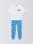 LEGO Ninjago Kids' Cotton Pyjama Set, White/Blue