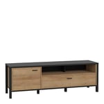 Furniture To Go | High Rock, Matt Black & Riviera Oak, TV Unit