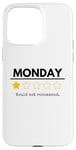 Coque pour iPhone 15 Pro Max Monday Would Not Recommend One Star Funny Office Blague