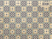 Papier De Cadeau 70x100 Prestige Mosaïque Bleu Et Or Kartos