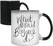 Acen "What Would Beyonce Do en céramique personnalisés Changement Tasse à café/thé Morphing Mug, Blanc, 311,8 Gram