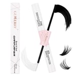 Lash Bond and Seal Eyelash Glue for Cluster Lashes Individual Eyelash Glue and Bond Long Retention Waterproof 2 in 1 DIY Eyelash Extensions Glue at Home Strong Hold 48-72 Hours GEMERRY Glue