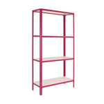 Homeclick Étagère sans vis avec plateaux en bois 4 étagères Rose/Blanc Simonrack 1600 x 1000 x 300 mm - Étagère pour maison - Étagère pour enfants 150 kg de capacité par étagère