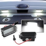 2 st. Registreringsskyltslampa för Ford Kuga S Max Mondeo Mk4 Mk5 Mk2 Fiesta 2008-2019 Focus ABS Plast 12V LED Nummersignallampa