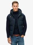 Superdry Everest Hooded Puffer Gilet, Eclipse Navy