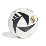 Real Madrid Fotball Mini Hjemme - Hvit/Sort/Blå - adidas, størrelse Ball SZ. 1