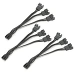 3x Fan Extension Cable Wire 1 To 3 4‑Pin Connector Splitter Adapter Power Co New