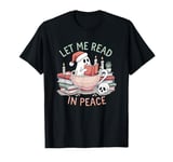 Sweet Ghost Reading Christmas Let me Read in Peace Vintage T-Shirt