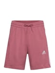 Adidas Sportswear Essentials French Terry 3-Stripes Shorts Röd