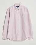 Polo Ralph Lauren Slim Fit Striped Oxford Shirt Wine/White