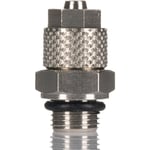 Adaptateur droit fileté hydraulique Rs Pro vers Enfichable 6 mm g 1/4 Mâle ( Prix pour Paquet de 5 )