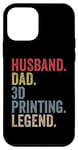 Coque pour iPhone 12 mini Husband Dad Impression 3D Légende Rétro Drôle Imprimante 3D