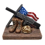 American Hero Series Fallen Soldier Resin Ornament 1 Count / 4 Inches By Hikari