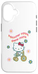 Coque pour iPhone 16 Suivez votre propre chemin avec Hello Kitty