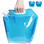 2 × 10L Bidon d'eau Pliable,Récipient d'eau Récipient d'eau Potable Réutilisable pour Le Camping Sportif Randonnée Pique-Nique Barbecue Voiture