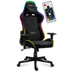 huzaro Force 6.2 RGB Mesh Éclairage LED Chaise de gaming Chaise de bureau Chaise de bureau Fauteuil Gamer Tissu Charge maximale 130 kg Appuie-tête