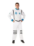 Men's White All-in-One Astronaut Jumpsuit (Standard) Pack of 1 - Eye-Catching Design. Perfect for Cosplay Parties, Space-Themed Events, Uniforms, World Book Day, & More Halloween Halloween