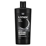 Lynx Mens Black Shower Gel with Frozen Pear & Cedarwood HD Fragrance, 700ml - One Size