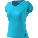 adidas T-Shirt pour Femme Line Turquoise, Bleu foncé, XXS