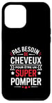 Coque pour iPhone 12 Pro Max Super Pompier Humour Cadeau Pompier Homme Chauve Pompier