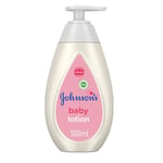 Johnson's Baby Lotion (1 x 500 ml) Nourishing and Mild Baby Body Lotion for Delicate Skin with Coconut Oil for 24h Moisture Protection, Hypoallergenic Baby Lotion