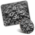 Mouse Mat & Coaster Set - BW - Number Art Maths Physics  #35091