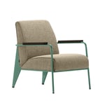 Vitra - Fauteuil de Salon, Prouvé Blé Vert, Dark Oak,  Fabric Cat. F100 Nubia Col. 04 Bamboo/Terra - Fåtöljer - Jean Prouvé - Beige - Metall/Trä/Skum