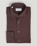 Eton Slim Fit Wrinkle Free Flannel Shirt Dark Red