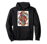 Halloween Zombie King of Hearts Scary Card Design Pullover Hoodie