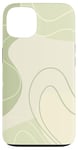 Coque pour iPhone 13 Forme géométrique vert clair de couleur neutre minimaliste