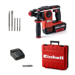 Einhell Professional Marteau Perforateur sans fil HEROCCO +5 - Power X-Change (18V, 2.2J, SDS-Plus, avec coffret de transport E-Box, moteur sans charbon) Livré avec Batterie 3,0Ah et Chargeur