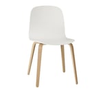 Muuto - Visu Chair, Wood Base, Oak/White - Ruokapöydän tuolit - Mika Tolvanen - Puun värinen,Valkoinen - Puu