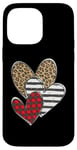 iPhone 14 Pro Max Happy Valentines Day Love Cute Heart Cheetah Plaid Pattern Case