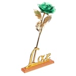 24 K Single Rose 24k Golden Valentines Day Artificial Flowers Romantic Roses