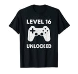 Mens Level 16 Unlocked Gamer Gaming 16th Birthday For Boy & Girl T-Shirt