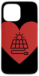 Coque pour iPhone 13 Pro Max Panneau Solaire En Forme De Coeur Symbole De L'amour