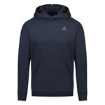 Sweat Coq Sportif coton mélangé avec manches longues et col à capuche marine