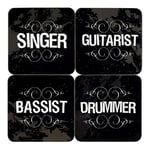 The Band 4 Coaster Set, Multi-Colour