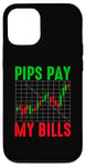 Coque pour iPhone 12/12 Pro Funny Trading Trader Humour Pips Pay My Bills