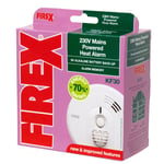 Kidde KF30 FireX Heat Alarm Detector Mains Battery Back Up Interlink able 