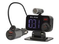 New LCD FM Car Transmitter Bluetooth 5.0 USB Quick 3.0 Charger Microhpone 1097