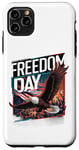 Coque pour iPhone 11 Pro Max T-shirt graphique Patriotic Freedom USA