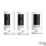Triple Pack Ring Battery Stick up Cam Outdoor Indoor Cameras with Two Way Talk
