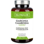 Garcinia Cambogia Extra Fort - 2000mg 60% HCA - 90 Capsules - Effective Puissant Rapide - Chrome + Zinc + B2 + B6 - pour Femmes et Hommes - 90 Capsules Nutralie