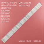 3 pieces FOR 1TV Lampes TV Bandes de rétroéclairage LED Pour LE32K5500T LE32Bravi N LE32B8000T LE32B8500T Kit de barres Bandes LED LED315D10-07(B) -ZC14-07(A) ""Nipseyteko